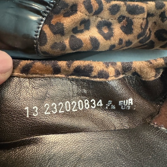 Mephisto Ballet Flats Brown Cheetah Leather Cap toe 7.5 slip ons animal Preppy - Picture 14 of 16
